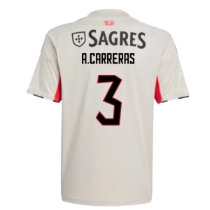 A. Carreras #3 Fotbalové Dresy SL Benfica 2025-26 Venkovní Dres Mužské