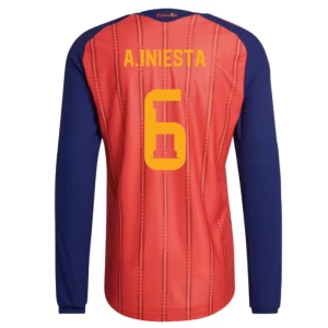 A. Iniesta #6 Fotbalové Dresy Španělsko Mistrovství Světa 2026 Domácí Dres Mužské Dlouhý Rukáv