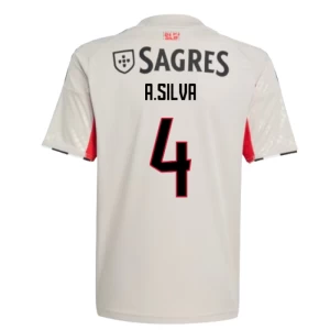 A. Silva #4 Fotbalové Dresy SL Benfica 2025-26 Venkovní Dres Mužské