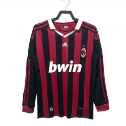 AC Milan Retro Dres 2009-10 Domácí Mužské Dlouhý Rukáv