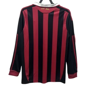 AC Milan Retro Dres 2009-10 Domácí Mužské Dlouhý Rukáv