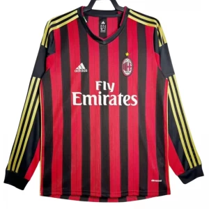 AC Milan Retro Dres 2013-14 Domácí Mužské Dlouhý Rukáv