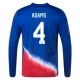 Adams #4 Fotbalové Dresy Spojené Státy Americké Copa America 2024 Venkovní Dres Mužské Dlouhý Rukáv
