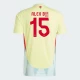 Alex B. #15 Fotbalové Dresy Španělsko Mistrovství Evropy 2024 Venkovní Dres Mužské