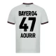 Aourir #47 Fotbalové Dresy Bayer 04 Leverkusen 2023-24 Venkovní Dres Mužské