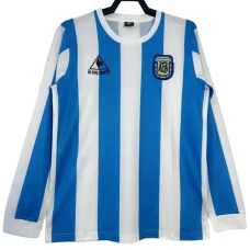 Argentina Retro Dres 1986 Domácí Mužské Dlouhý Rukáv