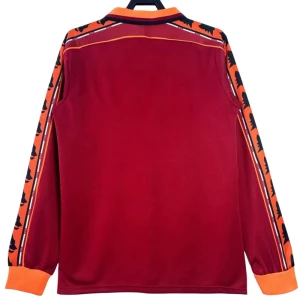 AS Roma Retro Dres 1998-99 Domácí Mužské Dlouhý Rukáv