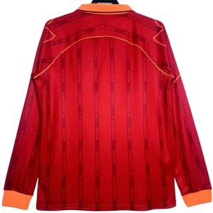 AS Roma Retro Dres 1999-00 Domácí Mužské Dlouhý Rukáv