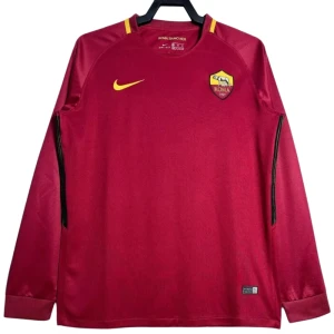 AS Roma Retro Dres 2017-18 Domácí Mužské Dlouhý Rukáv