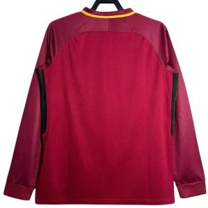 AS Roma Retro Dres 2017-18 Domácí Mužské Dlouhý Rukáv