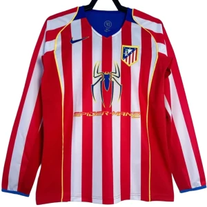 Atlético Madrid Retro Dres 2004-05 Domácí Mužské Dlouhý Rukáv
