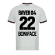 Boniface #22 Fotbalové Dresy Bayer 04 Leverkusen 2023-24 Venkovní Dres Mužské