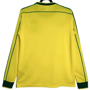 Brazílie Retro Dres 1998 Domácí Mužské Dlouhý Rukáv