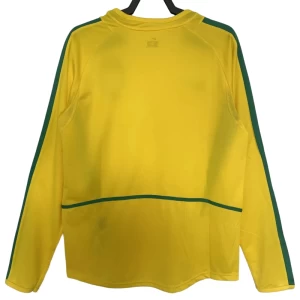 Brazílie Retro Dres 2002 Domácí Mužské Dlouhý Rukáv