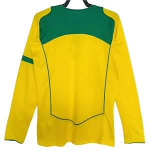 Brazílie Retro Dres 2004 Domácí Mužské Dlouhý Rukáv