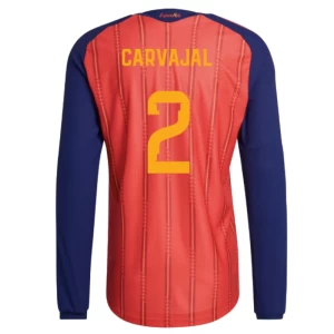 Carvajal #2 Fotbalové Dresy Španělsko Mistrovství Světa 2026 Domácí Dres Mužské Dlouhý Rukáv