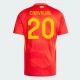 Carvajal #20 Fotbalové Dresy Španělsko Mistrovství Evropy 2024 Domácí Dres Mužské