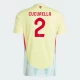 Cucurella #2 Fotbalové Dresy Španělsko Mistrovství Evropy 2024 Venkovní Dres Mužské