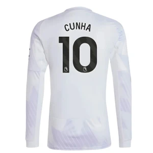 Cunha #10 Fotbalové Dresy Manchester United 2025-26 Venkovní Dres Mužské Dlouhý Rukáv