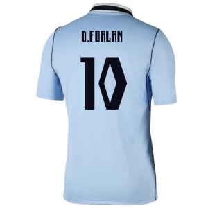D. Forlan #10 Fotbalové Dresy Uruguay Mistrovství Světa 2026 Domácí Dres Mužské