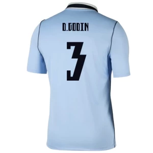 D. Godin #3 Fotbalové Dresy Uruguay Mistrovství Světa 2026 Domácí Dres Mužské