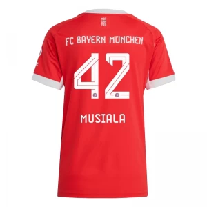 Dámské Fotbalové Dresy FC Bayern München Jamal Musiala #42 2025-26 Domácí Dres