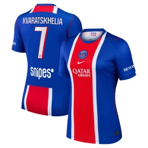 Dámské Fotbalové Dresy Paris Saint-Germain PSG Khvicha Kvaratskhelia #7 2026-27 Domácí Dres