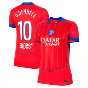 Dámské O.Dembele #10 Fotbalové Dresy Paris Saint-Germain PSG 2025-26 Třetí Dres