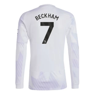 David Beckham #7 Fotbalové Dresy Manchester United 2025-26 Venkovní Dres Mužské Dlouhý Rukáv