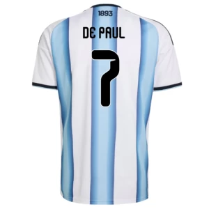 De Paul #7 Fotbalové Dresy Argentina Mistrovství Světa 2026 Domácí Dres Mužské