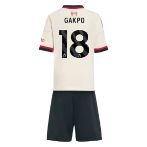 Dětské Cody Gakpo #18 Fotbalové Dresy Liverpool FC 2025-26 Venkovní Dres Komplet