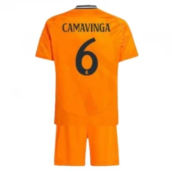 Dětské Eduardo Camavinga #6 Fotbalové Dresy Real Madrid 2024-25 Venkovní Dres Komplet