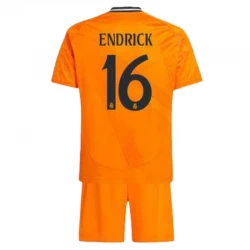 Dětské Endrick #16 Fotbalové Dresy Real Madrid 2024-25 Venkovní Dres Komplet
