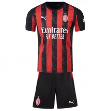 Dětské Fotbalové Dresy AC Milan 2025-26 Domácí Dres Komplet