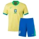 Dětské Fotbalové Dresy Brazílie Copa America 2024 Domácí Dres Komplet