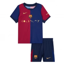 Dětské Fotbalové Dresy FC Barcelona 2024-25 Coldplay Domácí Dres Komplet
