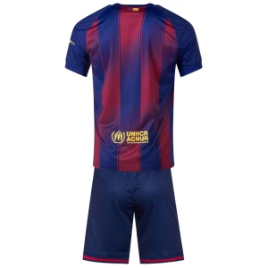 Dětské Fotbalové Dresy FC Barcelona 2025-26 Domácí Dres Komplet