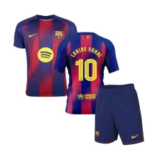 Dětské Fotbalové Dresy FC Barcelona Lamine Yamal #10 2025-26 Champions League Domácí Dres Komplet