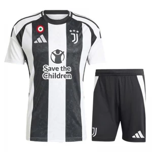 Dětské Fotbalové Dresy Juventus FC 2024-25 Save The Children Domácí Dres Komplet