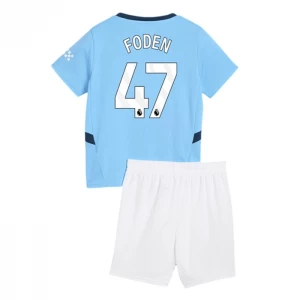 Dětské Fotbalové Dresy Manchester City Phil Foden #47 2024-25 Domácí Dres Komplet
