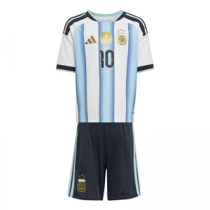 Dětské Lionel Messi #10 Fotbalové Dresy Argentina Mistrovství Světa 2026 Domácí Dres Komplet