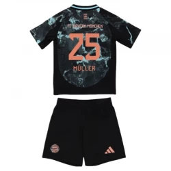 Dětské Muller #25 Fotbalové Dresy FC Bayern München 2024-25 Venkovní Dres Komplet