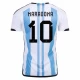 Diego Maradona #10 Fotbalové Dresy Argentina Mistrovství Světa 2022 Domácí Dres Mužské