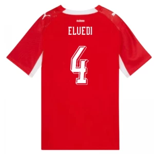 Elvedi #4 Fotbalové Dresy Švýcarsko Mistrovství Světa 2026 Domácí Dres Mužské