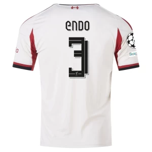 Endo #3 Fotbalové Dresy Liverpool FC 2025-26 Champions League Venkovní Dres Mužské