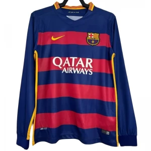 FC Barcelona Retro Dres 2015-16 Domácí Mužské Dlouhý Rukáv