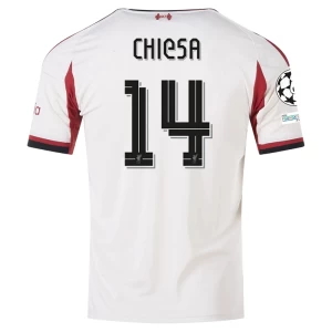 Federico Chiesa #14 Fotbalové Dresy Liverpool FC 2025-26 Champions League Venkovní Dres Mužské