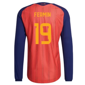 Fermin #19 Fotbalové Dresy Španělsko Mistrovství Světa 2026 Domácí Dres Mužské Dlouhý Rukáv