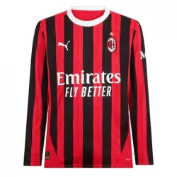 Fotbalové Dresy AC Milan 2024-25 Domácí Dres Mužské Dlouhý Rukáv