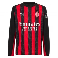 Fotbalové Dresy AC Milan 2025-26 Domácí Dres Mužské Dlouhý Rukáv